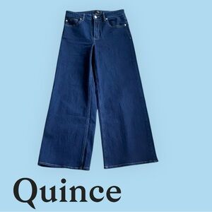 EUC Quince Deep Blue Wide Leg Jeans